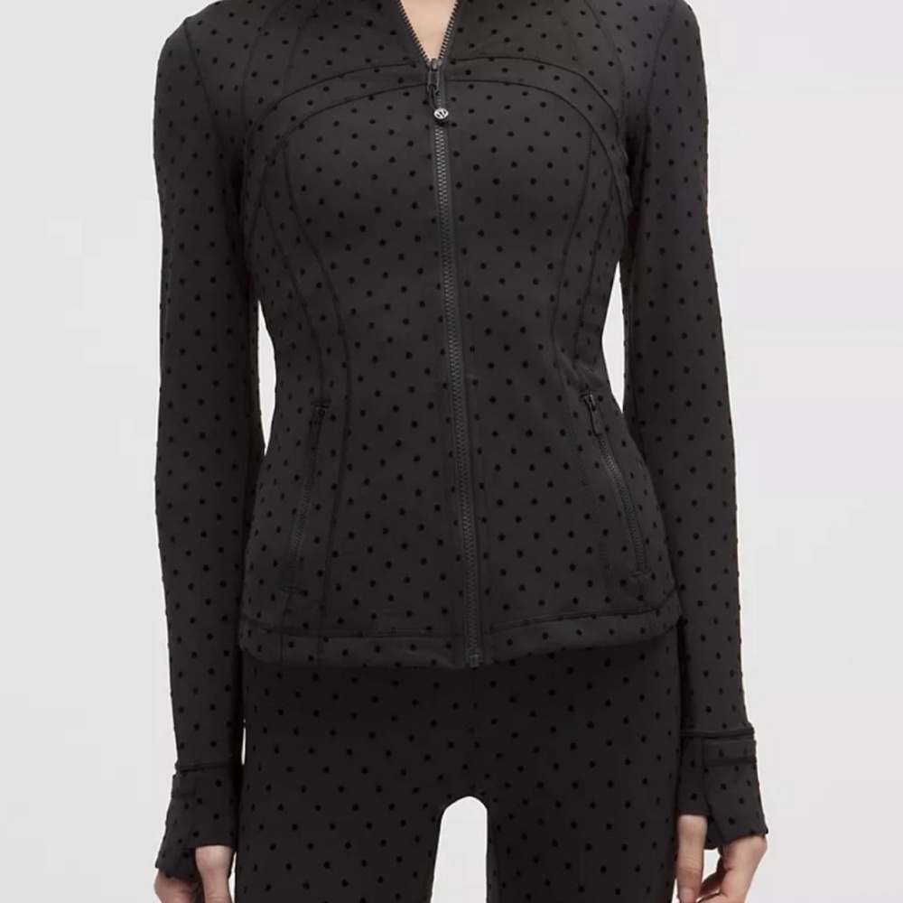 NWT Lululemon Define Jacket Nulu Polka Dot Flocked